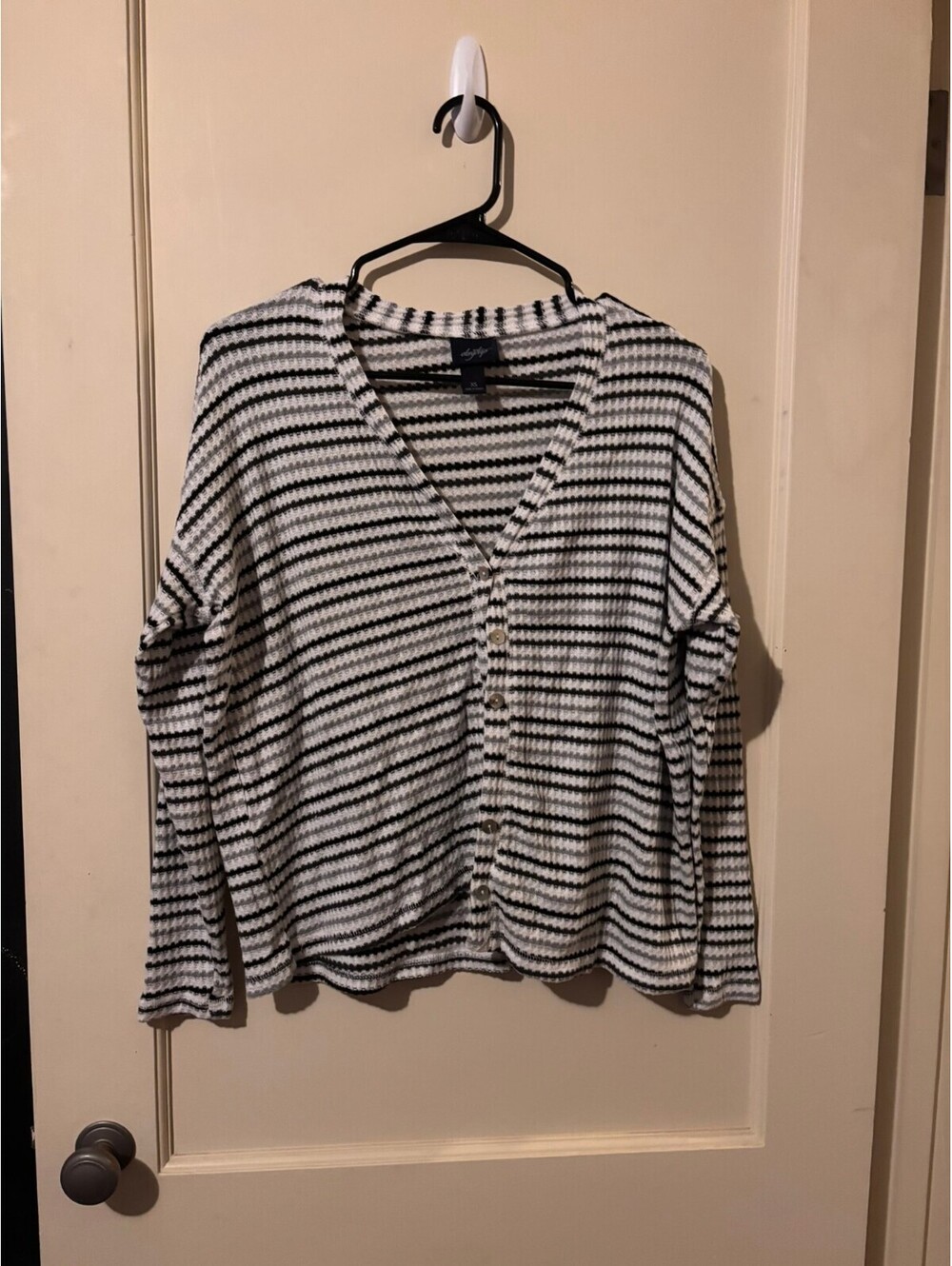 Daytrip black and white striped cardigan XS